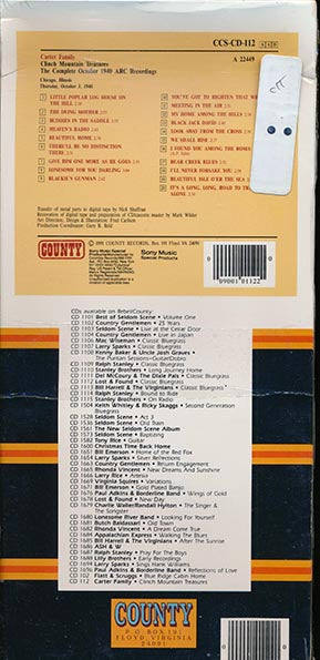 Carter Family - Clinch Mountain Treasures (CD)