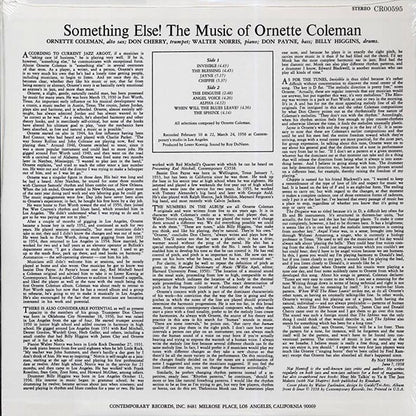 Ornette Coleman - Something Else!!! The Music Of Ornette Coleman (LP) - PureSound Records