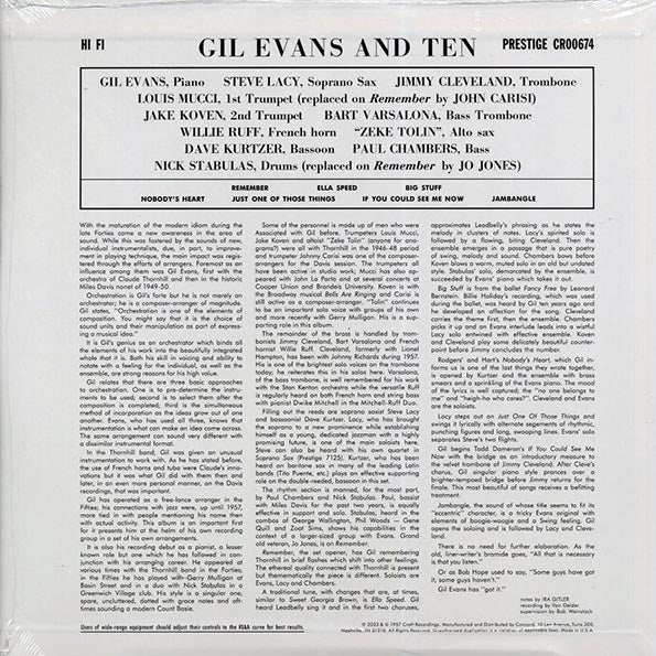Gil Evans - Gil Evans & Ten (RSD 2023) (180g) (LP) - PureSound Records