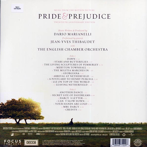 Dario Marianelli, Jean-Yves Thibaudet - Pride & Prejudice: Music From The Motion Picture (Twentieth Anniversary Edition) (ltd. ed.) (LP) - PureSound Records