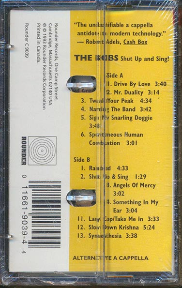 The Bobs - Shut Up And Sing! (TAPE) - PureSound Records