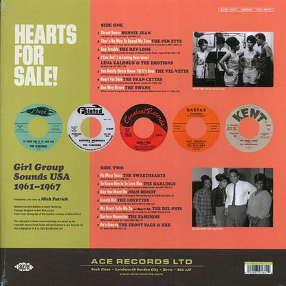 Bonnie Jean, The Darlings, The Vel-Vetts, Joan Moody, Etc. - Hearts For Sale: Girl Group Sounds USA 1961-1967 (LP) - PureSound Records