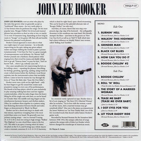 John Lee Hooker - Sensation: Documenting The Sensation Recordings, 1948-52 (mono) (180g) (LP) - PureSound Records