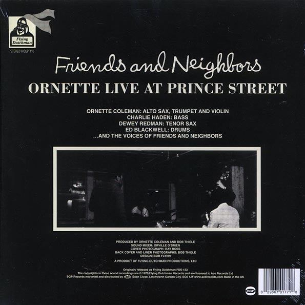 Ornette Coleman - Friends And Neighborsl Ornette Live At Prince Street (LP)