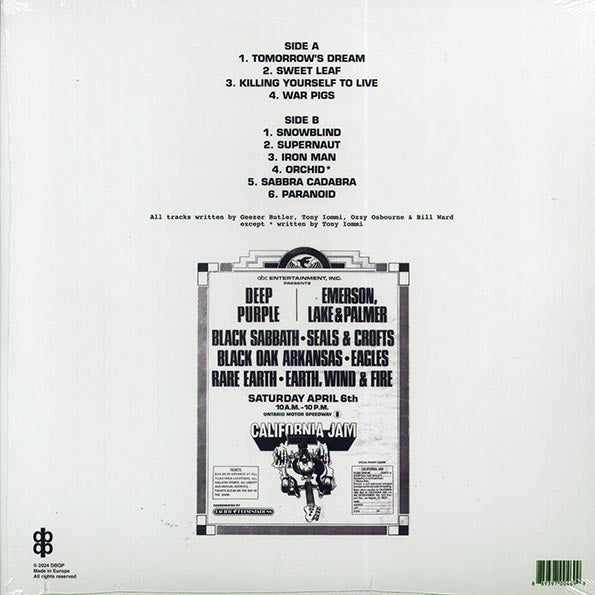 Black Sabbath - Motor Speedway, Ontario, April 6th 1974 (LP)