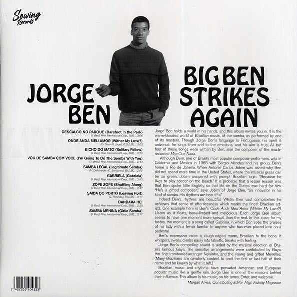 Jorge Ben - Big Ben Strikes Again (LP) - PureSound Records