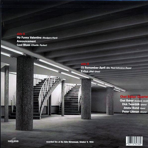 Chet Baker - The Koln Concert 1955 Volume 2 (LP) - PureSound Records