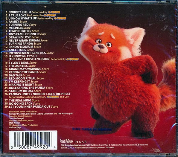 Ludwig Goransson, 4 Town - Turning Red: Original Motion Picture Soundtrack (CD)