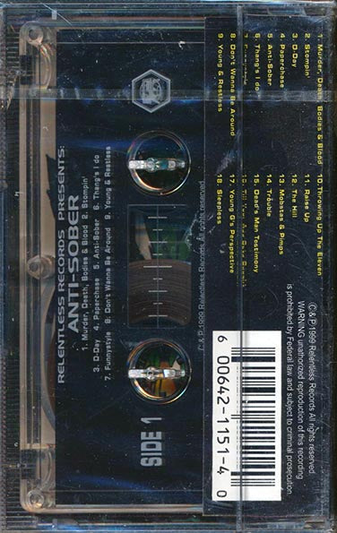 Too Short, J-Dubb, Gangsta P, Rappin' Rebel, Etc. - Anti-Sober (TAPE) - PureSound Records