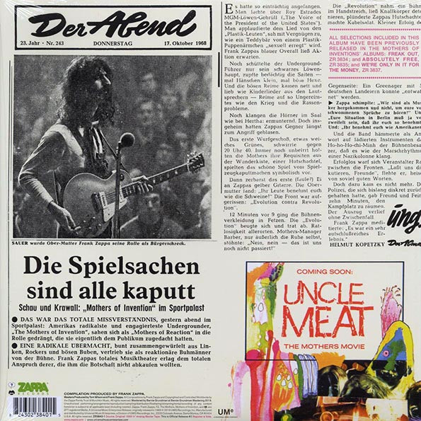 The Mothers (Frank Zappa) - Mothermania: The Best Of The Mothers (180g) (LP)
