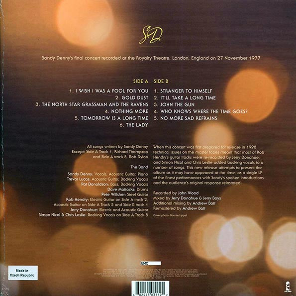 Sandy Denny - Gold Dust: Live At The Royalty (RSD 2022) (ltd. ed.) (180g) (LP)