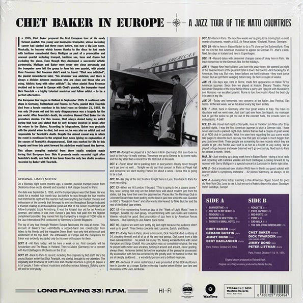 Chet Baker - In Europe: A Jazz Tour Of The Nato Countries (ltd. ed.) (LP) - PureSound Records