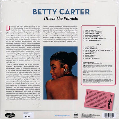 Betty Carter - Meets The Pianists Ray Bryant, Wynton Kelly, Hank Jones (ltd. ed.) (LP) - PureSound Records