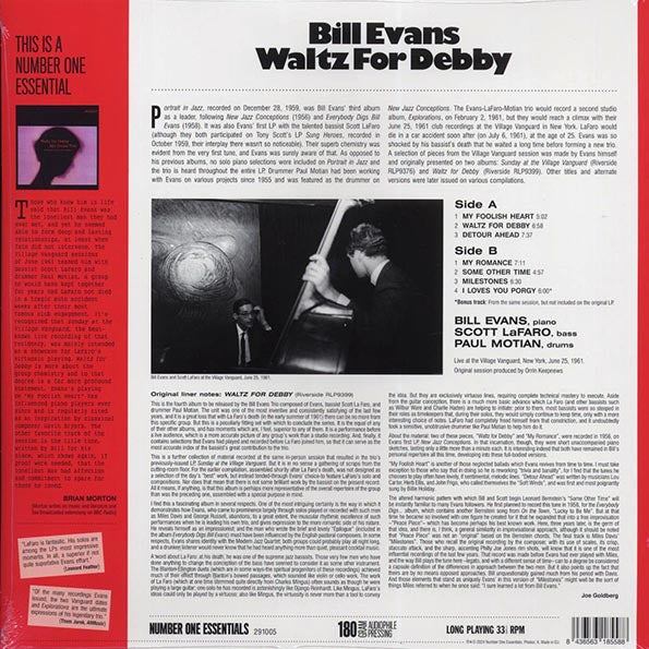 Bill Evans - Waltz For Debby (+bonus track) (ltd. ed.) (LP) - PureSound Records