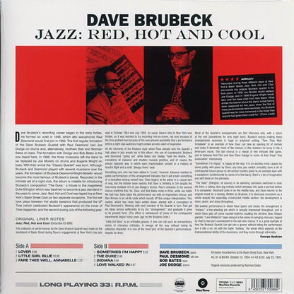 Dave Brubeck Quartet - Jazz: Red Hot And Cool (ltd. ed.) (LP) - PureSound Records