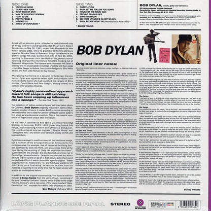 Bob Dylan - Bob Dylan (+2 bonus tracks) (ltd. ed.) (180g) (LP) - PureSound Records