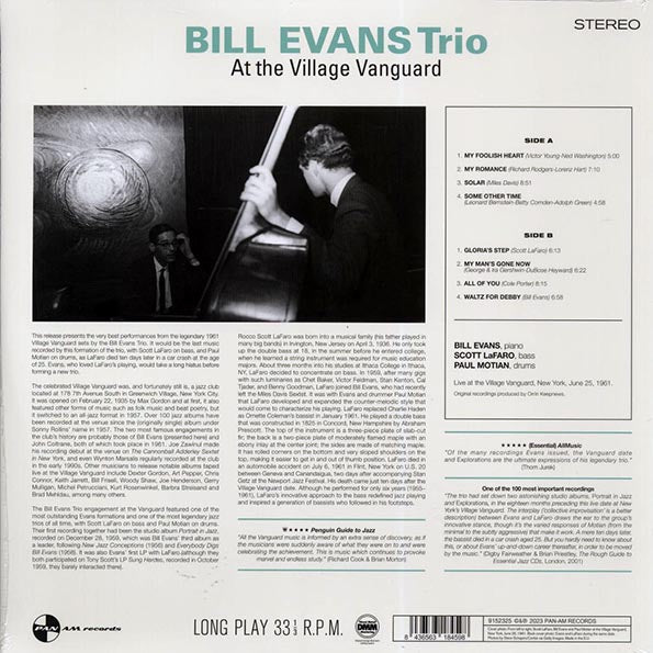 Bill Evans Trio - At The Village Vanguard (ltd. ed.) (LP) - PureSound Records
