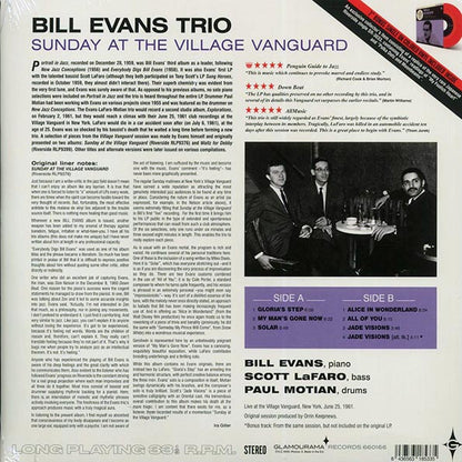 Bill Evans Trio - Sunday At The Village Vanguard (+bonus track) (ltd. ed.) (180g) (7", LP) - PureSound Records