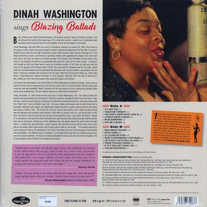 Dinah Washington - Sings Blazing Ballads (ltd. ed.) (LP) - PureSound Records