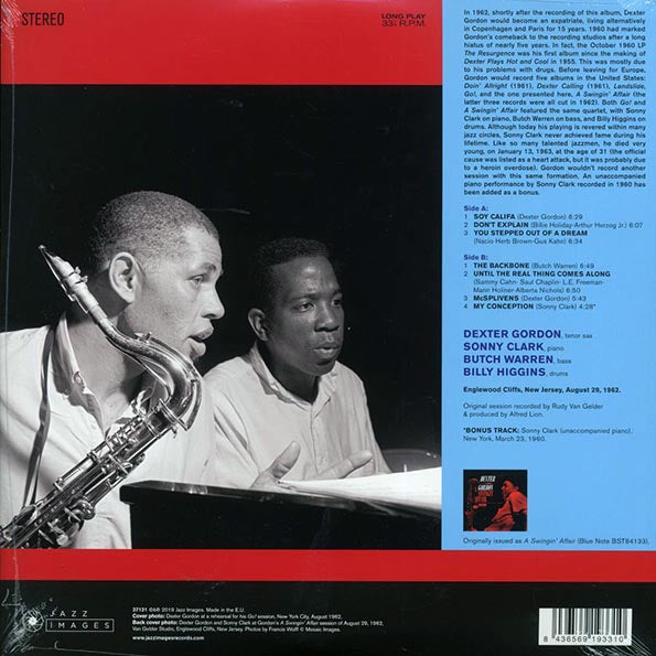 Dexter Gordon - A Swingin' Affair (+bonus track) (ltd. ed.) (LP) - PureSound Records
