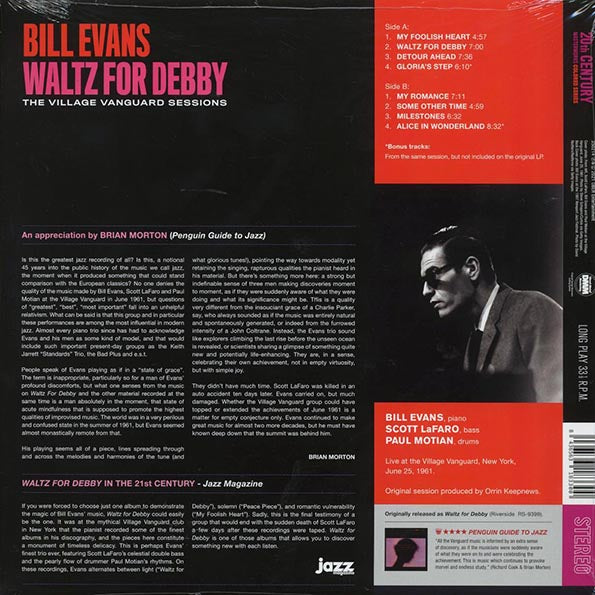 Bill Evans - Waltz For Debby: The Village Vanguard Sessions (+2 bonus tracks) (ltd. ed.) (180g) (LP) - PureSound Records