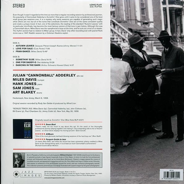 Cannonball Adderley, Miles Davis - Somethin' Else (+bonus track) (ltd. ed.) (LP) - PureSound Records