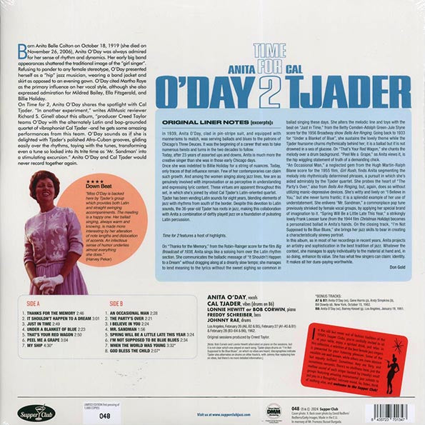 Anita O'Day, Cal Tjader - Time For 2 (ltd. ed.) (LP) - PureSound Records