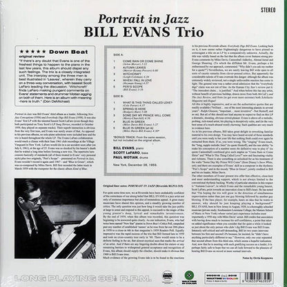 Bill Evans Trio - Portrait In Jazz (+bonus track) (ltd. ed.) (180g) (LP) - PureSound Records