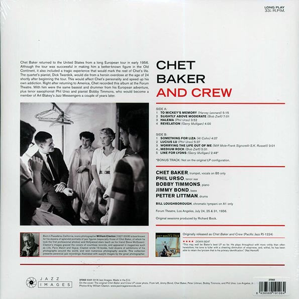 Chet Baker & Crew - Chet Baker & Crew (+bonus track) (ltd. ed.) (LP) - PureSound Records