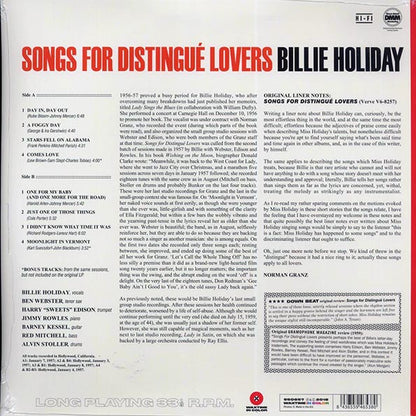 Billie Holiday - Songs For Distingué Lovers (+2 bonus tracks) (ltd. ed.) (180g) (LP) - PureSound Records