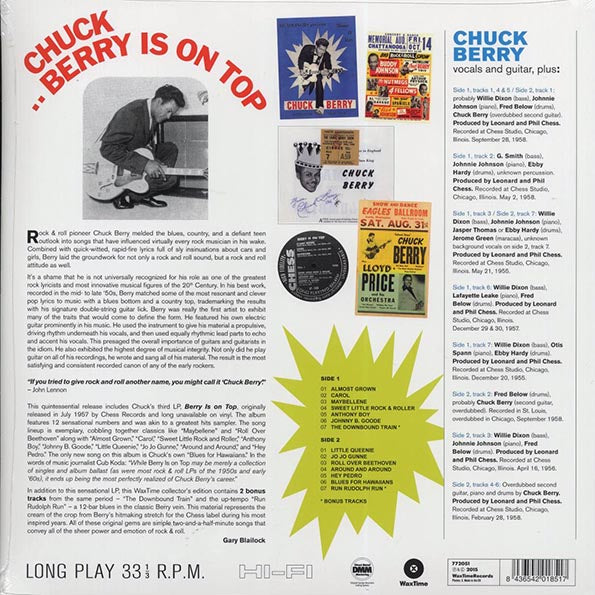 Chuck Berry - Berry Is On Top (+2 bonus tracks) (ltd. ed.) (180g) - PureSound Records