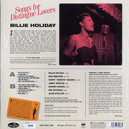 Billie Holiday - Songs For Distingue Lovers (+5 bonus tracks) (ltd. ed.) (LP) - PureSound Records