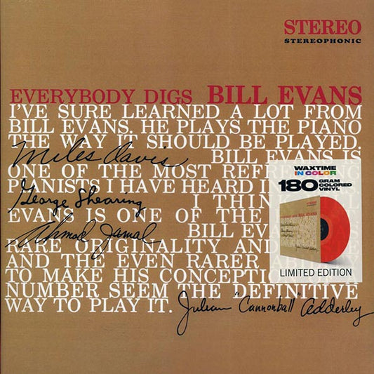 Bill Evans - Everybody Digs Bill Evans (ltd. ed.) (180g) (red vinyl) - PureSound Records