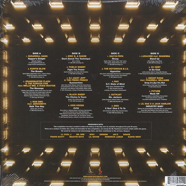 Sugarhill Gang, Grandmaster Flash, Public Enemy, Nas, Notorious BIG, OutKast, 50 Cent, Snoog Dogg, Future, Run-DMC, Etc. - Now That's What I Call Hip-Hop At 50 (2xLP) (LP)