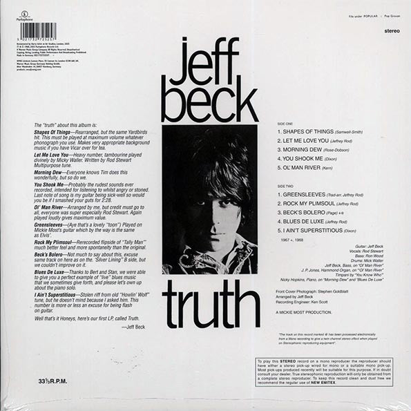 Jeff Beck - Truth (ltd. ed.) (remastered) (LP) - PureSound Records