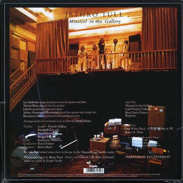 Jethro Tull - Minstrel In The Gallery (50th Anniv. Ed.) (ltd. ed.) (180g) (remastered) (LP) - PureSound Records