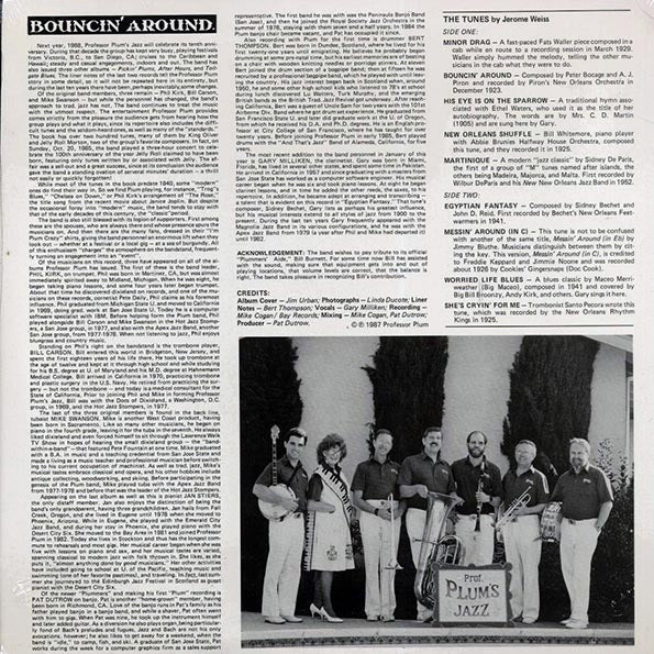 Prof. Plum's Jazz - Bouncin' Around (LP) - PureSound Records