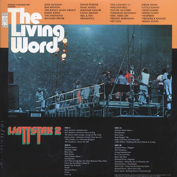 Isaac Hayes, The Emotions, Richard Pryor, David Porter Show, Etc. - The Living Word: Wattstax 2 (50th Anniv. Ed.) (LP) - PureSound Records