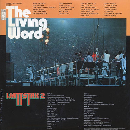 Isaac Hayes, The Emotions, Richard Pryor, David Porter Show, Etc. - The Living Word: Wattstax 2 (50th Anniv. Ed.) (LP) - PureSound Records