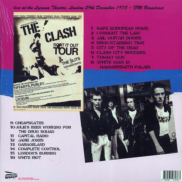 The Clash - Sort It Out: Live At The Lyceum Theatre, London 29th December 1978 (ltd. 300 copies made) (LP)
