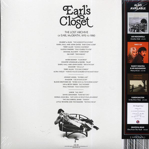 Daryl Hall & John Oates, Kazoo Singers, Delbert & Glen, Terry Allen, Etc. - Earl's Closet: The Lost Archive Of Earl McGrath, 1970 To 1980 (ltd. ed.) (2xLP) (LP) - PureSound Records