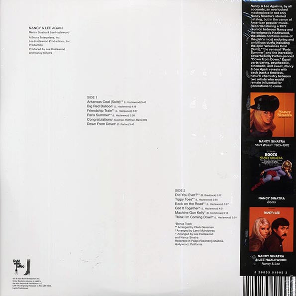 Nancy Sinatra, Lee Hazlewood - Nancy & Lee Again (+2 bonus tracks) (ltd. 500 copies made) (clear/white/black hi-melt vinyl) (LP) - PureSound Records