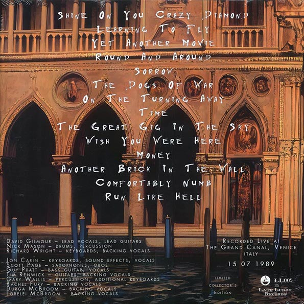 Pink Floyd - Venezia: Live At The Grand Canal, Venice July 15 1989 (ltd. ed.) (LP) - PureSound Records