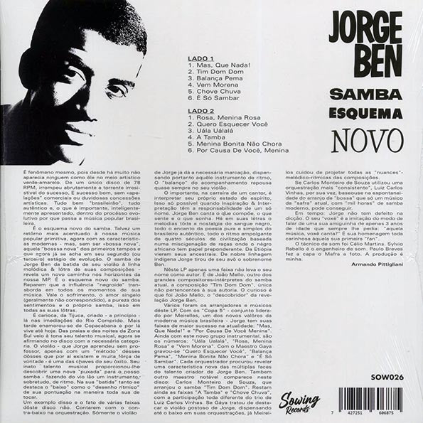 Jorge Ben - Samba Esquema Novo (LP) - PureSound Records