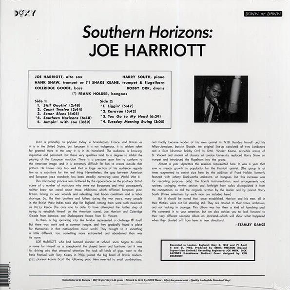 Joe Harriott Quintet And Sextet - Southern Horizons (LP) - PureSound Records