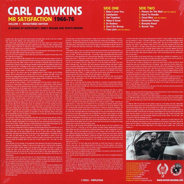 Carl Dawkins - Mr. Satisfaction Volume 1: 1966-1976 (LP) - PureSound Records