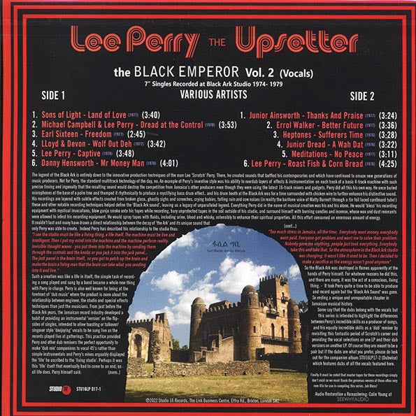 Lee Perry, Jr, Dread, Mikey Dread, Sons Of Light, Meditations, Etc. - The Black Emperor Volume 2 Vocals: 7" Singles Recorded At Black Ark Studio 1974-1979 (7", LP) - PureSound Records