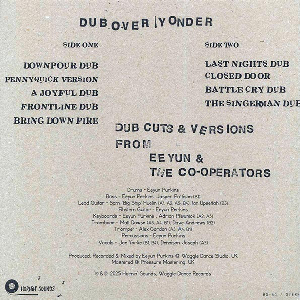 Eeyun & The Co-operators - Dub Over Yonder (LP) - PureSound Records