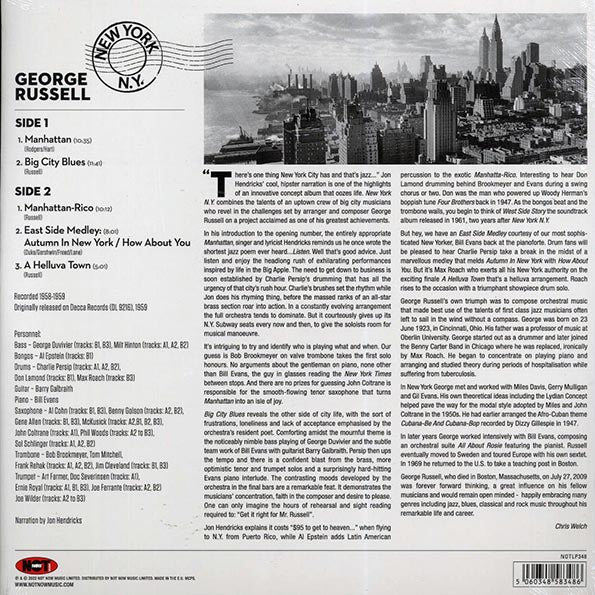 George Russell & His Orchestra - New York, NY (180g) (LP) - PureSound Records