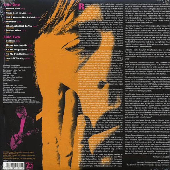 Dave Edmunds - Trax On Wax 4 (180g) (yellow vinyl) (LP) - PureSound Records